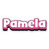 Pamela Name Sticker - Waterproof Vinyl Decal for Car Bumper, Water Bottle Laptop Luggage Bike Phone Cases Wall Window, Sticker - 5'' Longer Side view 1