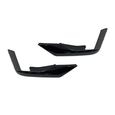 KarParts360 For Cadillac Escalade 2021 2022 2023 2024 Bumper Cover Moldings Driver and Passenger Side Pair Front | Plastic | Gloss Black | Replacement For GM1038295, GM1039295 | 87829987, 191275965498