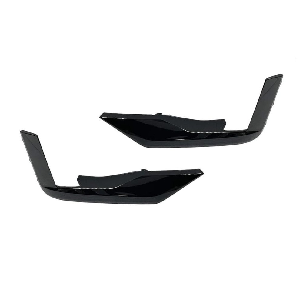 KarParts360 For Cadillac Escalade 2021 2022 2023 2024 Bumper Cover Moldings Driver and Passenger Side Pair Front | Plastic | Gloss Black | Replacement For GM1038295, GM1039295 | 87829987, 191275965498