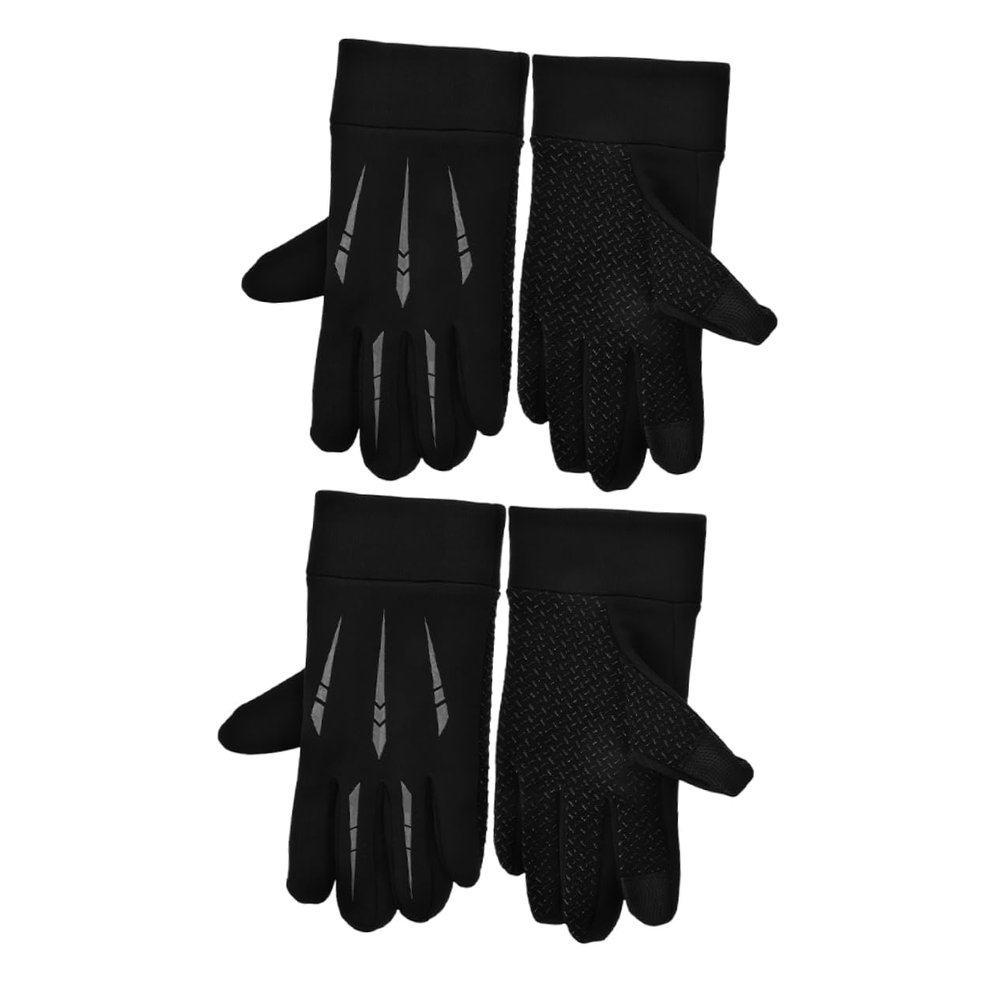 ULTECHNOVO 2 Pairs Winter Motorcycle Gloves for Men Women Xmas Touchscreen