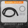 DMiotech Silicone Vacuum Tubing Hose Line, 5Ft 1/4"(6mm) Automotive Replacement Vacuum Hose, 3mm Wall Thickness High Temperature Vacuum Tube 130 PSI Max Pressure, Black view 2