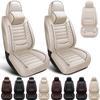 Leather Seat Covers for Toyota Prius v 2012-2016 2017,2 PCs Luxury Car Seat Covers Front Set,Waterproof Seat Protectors Auto Seat Covers,Breathable Interior Cover Seats for Cars(Beige, Pillows) view 1