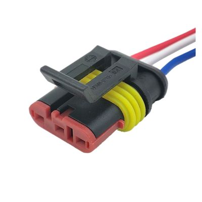 bodateng LIHUA 1/5/10 PCS 3 Pin Automotive Connector Sealed Water Proof Plug with Terminals 282087-1 282105-1(1PCS)