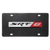 iPick Image for Dodge SRT-8 3D Logo on Real Black Carbon Fiber License Plate view 1