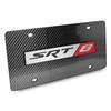 iPick Image for Dodge SRT-8 3D Logo on Real Black Carbon Fiber License Plate view 2