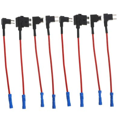8pcs in Line Fuse Holder Car Fuse Tap Adapter Standard Plug