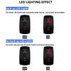 4x4 Rocker Switch with Jumper Wires, 12V/20A 24V/10A 5 Pin SPST ON Off, Marine Heavy Duty Toggle Switch, Boat Laser Etched LED Rocker Switch for RZR 4Runner 2X4 RV ATV UTV Truck Off Road (Red) view 3