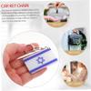 STOBAZA Israel Flag Keychains 2pcs Plastic Metal Creative Key Rings view 3