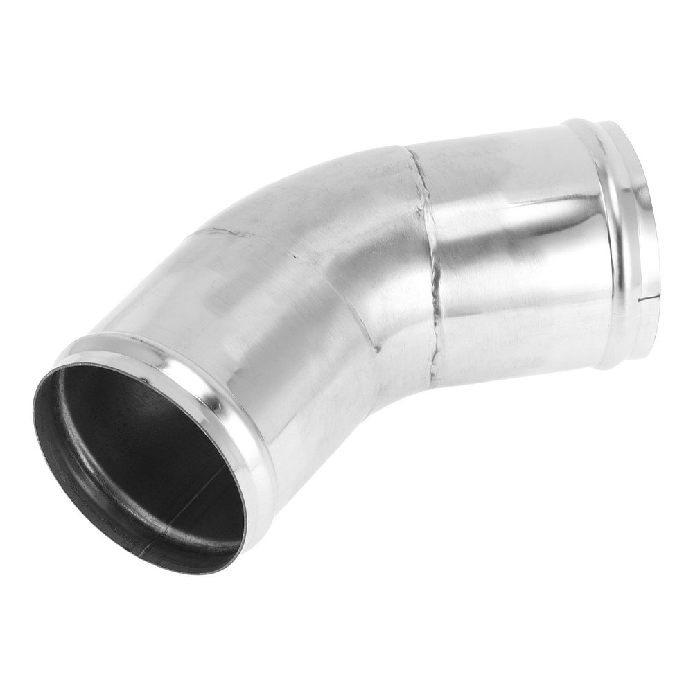 Motoforti 70mm / 2.75" OD T304 Stainless Steel 45 Degree Mandrel Exhaust Tube with Bead Roll DIY Custom Car Modified Exhaust Pipe Tubing Piping 3.94" Length Silver Tone