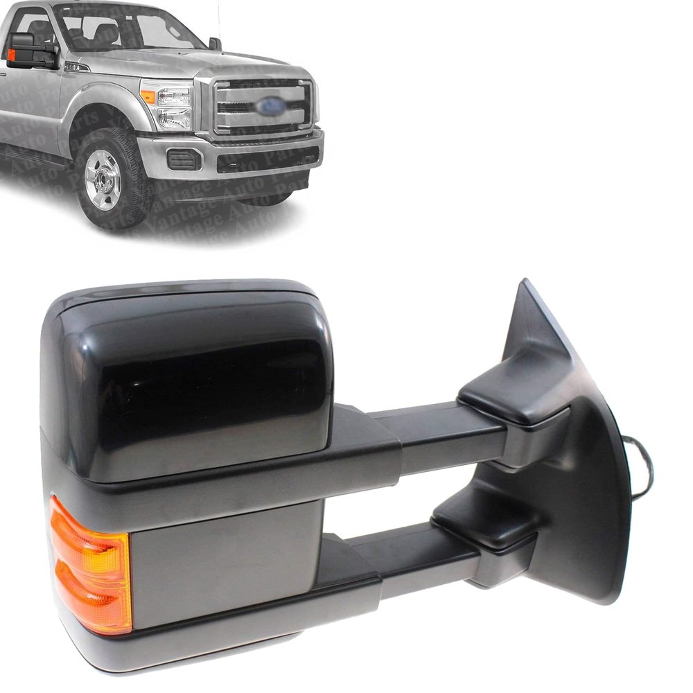 Vantage Auto Parts - Power Heated Mirror w/Auto Extend RH Side Compatible with Ford F-250 / F-350 2011-2016 | Direct Replacement | Glass | BC3Z17682LA | FO1321493