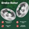 Front Disc Brake Rotors Pair (375mm) for Audi Q7 3.0L 2016 2017 2018 2019 view 3