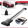 Compatible with GMC Terrain 2010-2017 Fly Model Car Roof Rack Cross Bar Grey Aluminium 2 Bars view 3