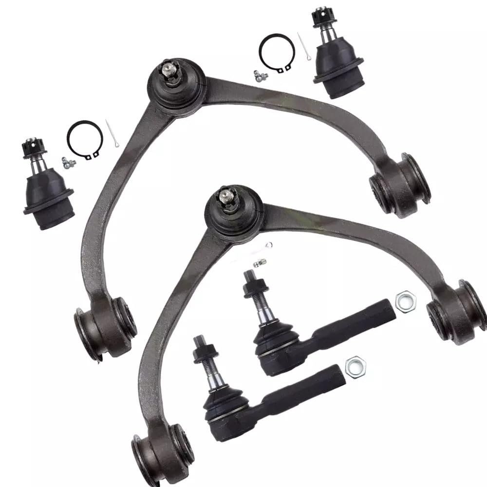 FXiaoy 6pc 2* ES3571 +2* K620006 +2* K80605 For Dodge Dakota Raider 2005-2011 Front Upper Control arms Lower Ball Joint Outer Tie Rods