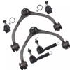 FXiaoy 6pc 2* ES3571 +2* K620006 +2* K80605 For Dodge Dakota Raider 2005-2011 Front Upper Control arms Lower Ball Joint Outer Tie Rods view 1