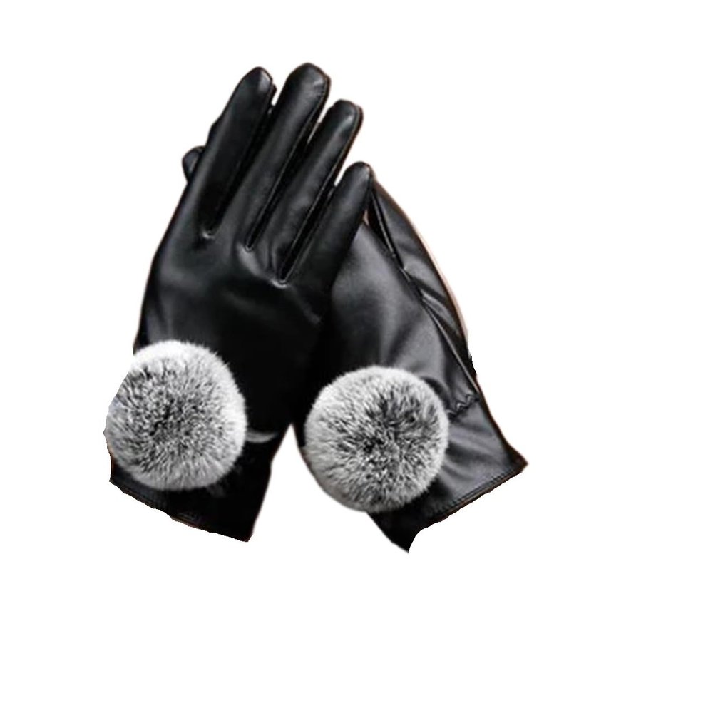 DUYHBAWRS Glove Women's Winter Thickening Warm Continuous Finger Gloves Touch Screen Gloves(M Code)