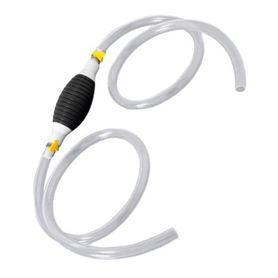 HEALLILY 1.5m Portable Manual Siphon Pump for Transfer Hose for Oil Water Extraction Construction for Automotive Liquid Use
