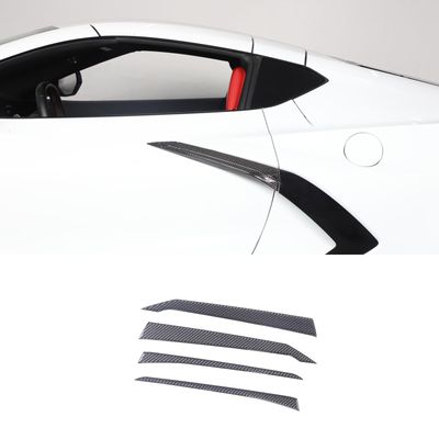 Daeiclru Exterior Door Handle Cover Trim Compatible with Chevrolet Corvette C8 Stingray 2020-2024, Side Fender Vent Door Garnish Strip Protector Accessories (Black)