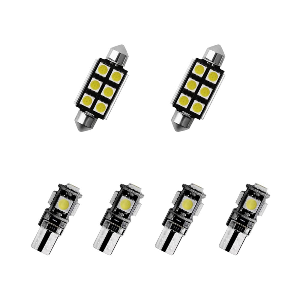 8X-SPEED 6PCS Led Interior Light 5050 bulbs Kit for BMW X6 G06 2019-2023, Used for Car Interior/Indoor Map Dome/Trunk/License Lights, Etc. (White)