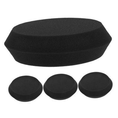 jojofuny 4pcs Black Angled Edge Car Polishing Sponge Pads for Efficient Waxing Lightweight and Wax Applicator for Vehicle Maintenance and Enhanced Shine