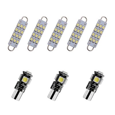 8X-SPEED 8PCS Led Interior Light Bulb 5050 Chip For Chevrolet Equinox MK1 20052009 Done Read Glove Box Trunk Vanity Mirror Sun Visor Light