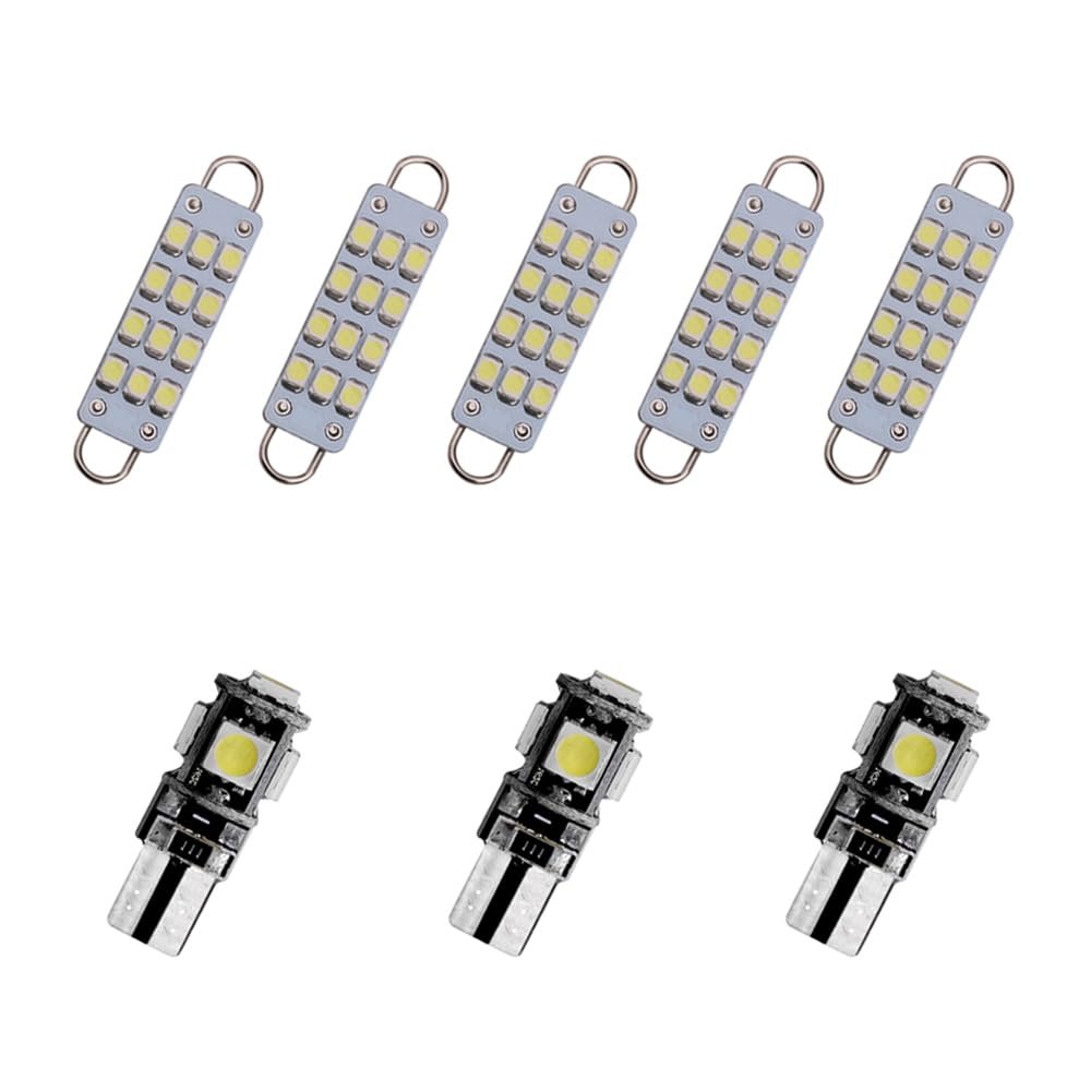 8X-SPEED 8PCS Led Interior Light Bulb 5050 Chip For Chevrolet Equinox MK1 20052009 Done Read Glove Box Trunk Vanity Mirror Sun Visor Light