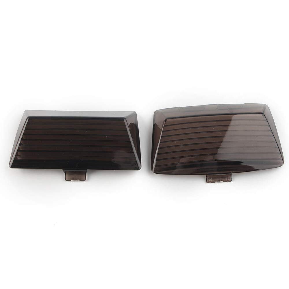 Cnonee1 Pair Mudguard Tip Lighting Lenses Cover Mud Guards Led for Harley for Touring Ultra Classic, Replaces No. 59180-80, 68046-79, 59672-99, Tan
