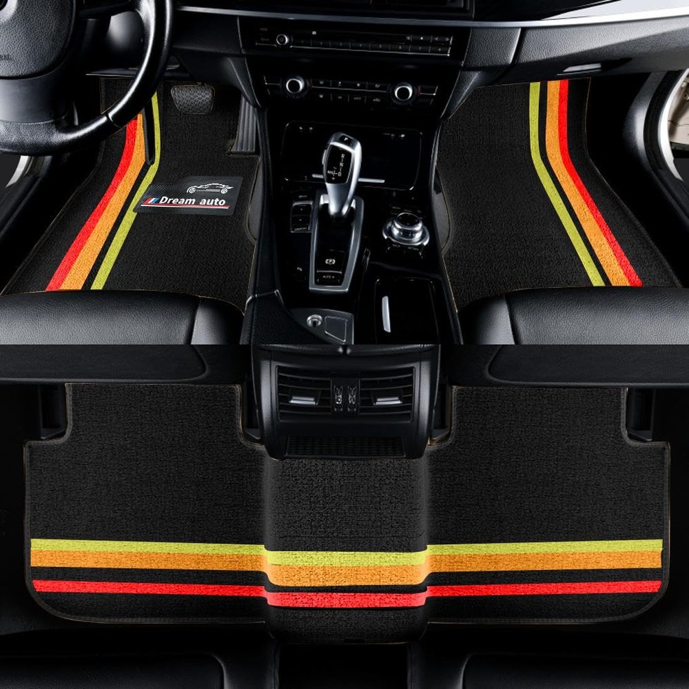 Car Floor Mat for Volvo V40 20132019 Waterproof Anti Slip Wear-Resistant Chiffon Fabric Black