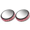 Bling Diamond Car Blind Spot Mirrors 2 Pack, View Mirror Blindspot Rhinestone Car Accessories for Safe Driving & Car Decorations,Wide Angle Blind Spot Car Mirror (red) view 1