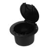 Mikinona Black Round Electric Cable Hatch for Rvs and Yachts Easy to Install Cable Management Cover Stylish and Practical Design for Efficient Wiring view 1