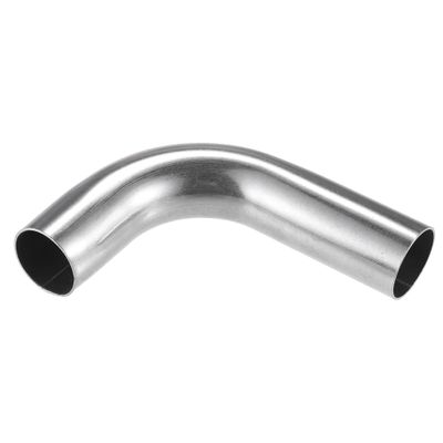 Unifizz 90-Degree Bend Elbow Pipe Tube, 1" OD, 4" x 3.15" Leg, Universal 304 Stainless Steel Exhaust & Air Intake Tube for Car Truck Silver Tone