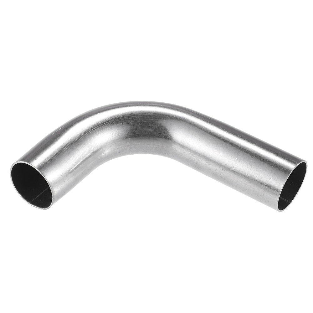 Unifizz 90-Degree Bend Elbow Pipe Tube, 1" OD, 4" x 3.15" Leg, Universal 304 Stainless Steel Exhaust & Air Intake Tube for Car Truck Silver Tone