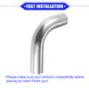 Unifizz 90-Degree Bend Elbow Pipe Tube, 1" OD, 4" x 3.15" Leg, Universal 304 Stainless Steel Exhaust & Air Intake Tube for Car Truck Silver Tone view 2