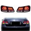 HENGYIX LED Light Tail Lights Compatible With LEXUS GS GS300 2004-2011, Pair Smoky Black Sequential Tail Lights Assembly view 1