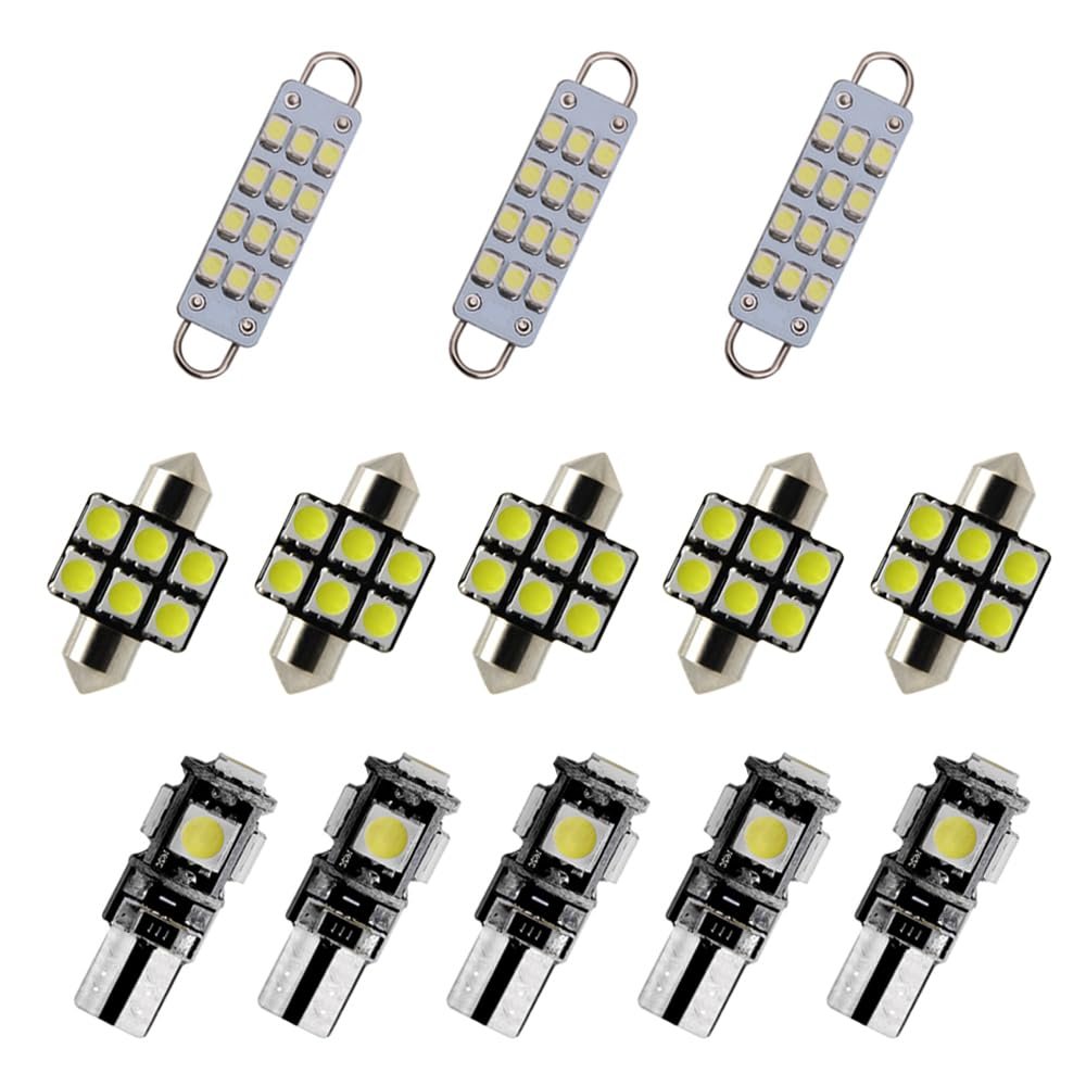 8X-SPEED 13PCS 5050 LED Interior Light Bulbs Kit for Mitsubishi Eclipse MK3 2000-2005, Dome Reading Glove Box Trunk Vanity Mirror Sun Visor Lights