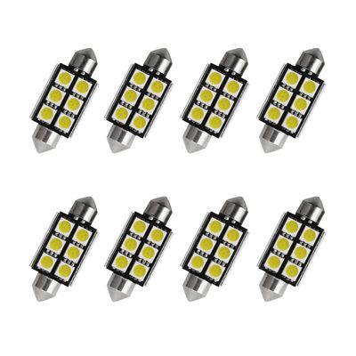 8X-SPEED 8PCS Led Interior Light Bulb 5050 Chip For Kia Niro MK2 2021present Done Read Glove Box Trunk Vanity Mirror Sun Visor Light