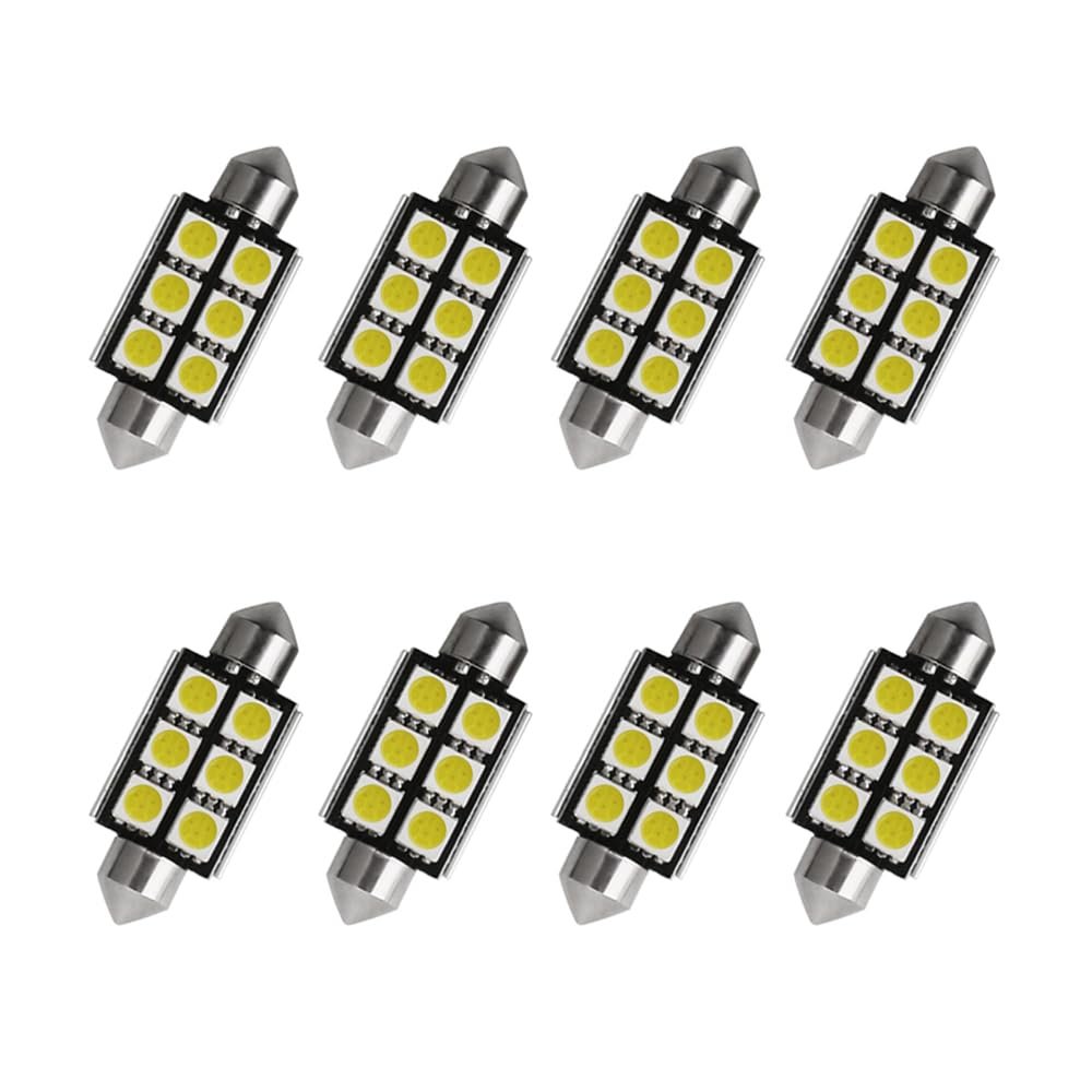 8X-SPEED 8PCS Led Interior Light Bulb 5050 Chip For Kia Niro MK2 2021present Done Read Glove Box Trunk Vanity Mirror Sun Visor Light