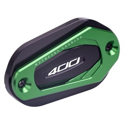 MotHeart Motorcycle Brake Fluid Reservoir Cap for Ninja 400 2018-2026 CNC Front Master Cylinder Cover Ninja 400 Accessories (Green)