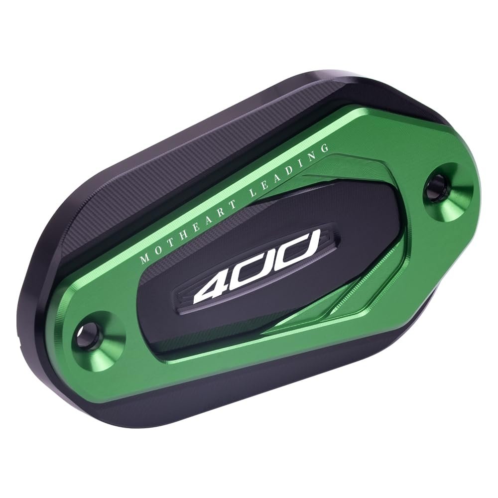MotHeart Motorcycle Brake Fluid Reservoir Cap for Ninja 400 2018-2026 CNC Front Master Cylinder Cover Ninja 400 Accessories (Green)