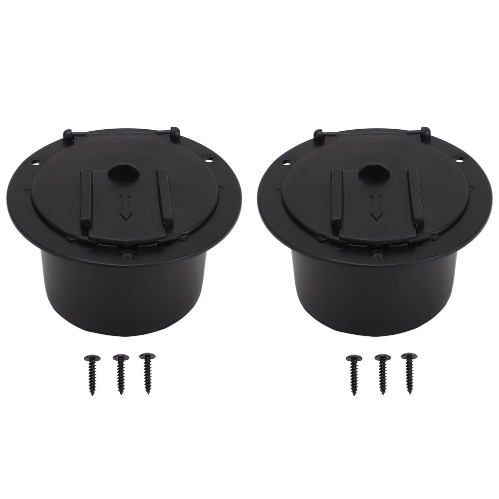LiebeWH 2 Set RV Round Power Cord Hatch RV Electrical Cable Hatch Accessories for Electrical Components