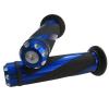 MotorToGo Aluminum Motorcycle 7/8" 22mm Handlebar Gel Hand Grips with Blue CNC Bar End Cap for Ducati Multistrada 1200 S Tour view 2