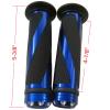 MotorToGo Aluminum Motorcycle 7/8" 22mm Handlebar Gel Hand Grips with Blue CNC Bar End Cap for Ducati Multistrada 1200 S Tour view 3