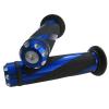 MotorToGo Aluminum Motorcycle 7/8" 22mm Handlebar Gel Hand Grips with Blue CNC Bar End Cap for Ducati Multistrada 1200 S Tour view 4