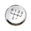 MDSMBK 5/6 Speed Gear Lever Stick Gaiter Boot Cover for VW/Transporter T5 T5.1 Gp 2003-2011 Car Gear Shift Knob-6 Speed Silver view 2