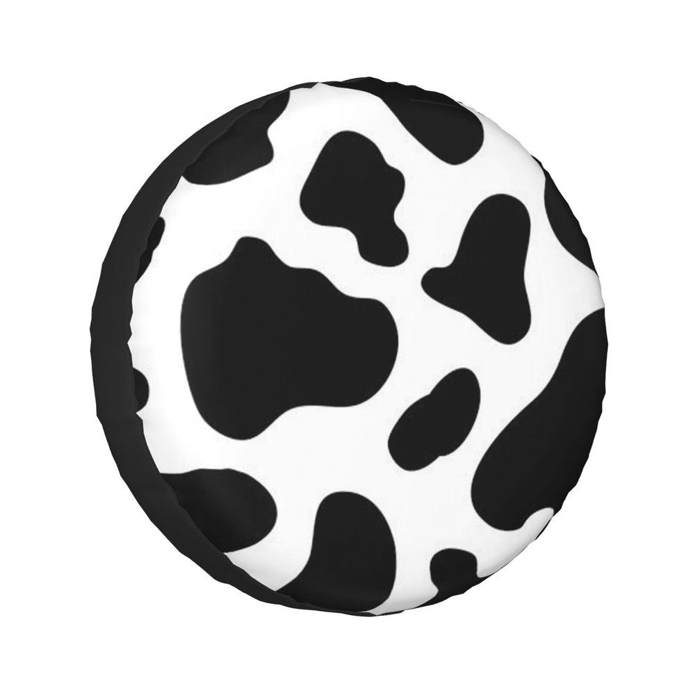 Cow Spot Print Tires Cover Universal Tires Cover Premium Polyester Fiber Tire Protection for Trailers, Suvs, Trucks