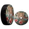 Foruidea Green and Pink Leopard Spare Tire Cover with Backup Camera Hole Wheel Tire Cover Fit Trailer, RV, SUV and Many Vehicle 16inch view 3