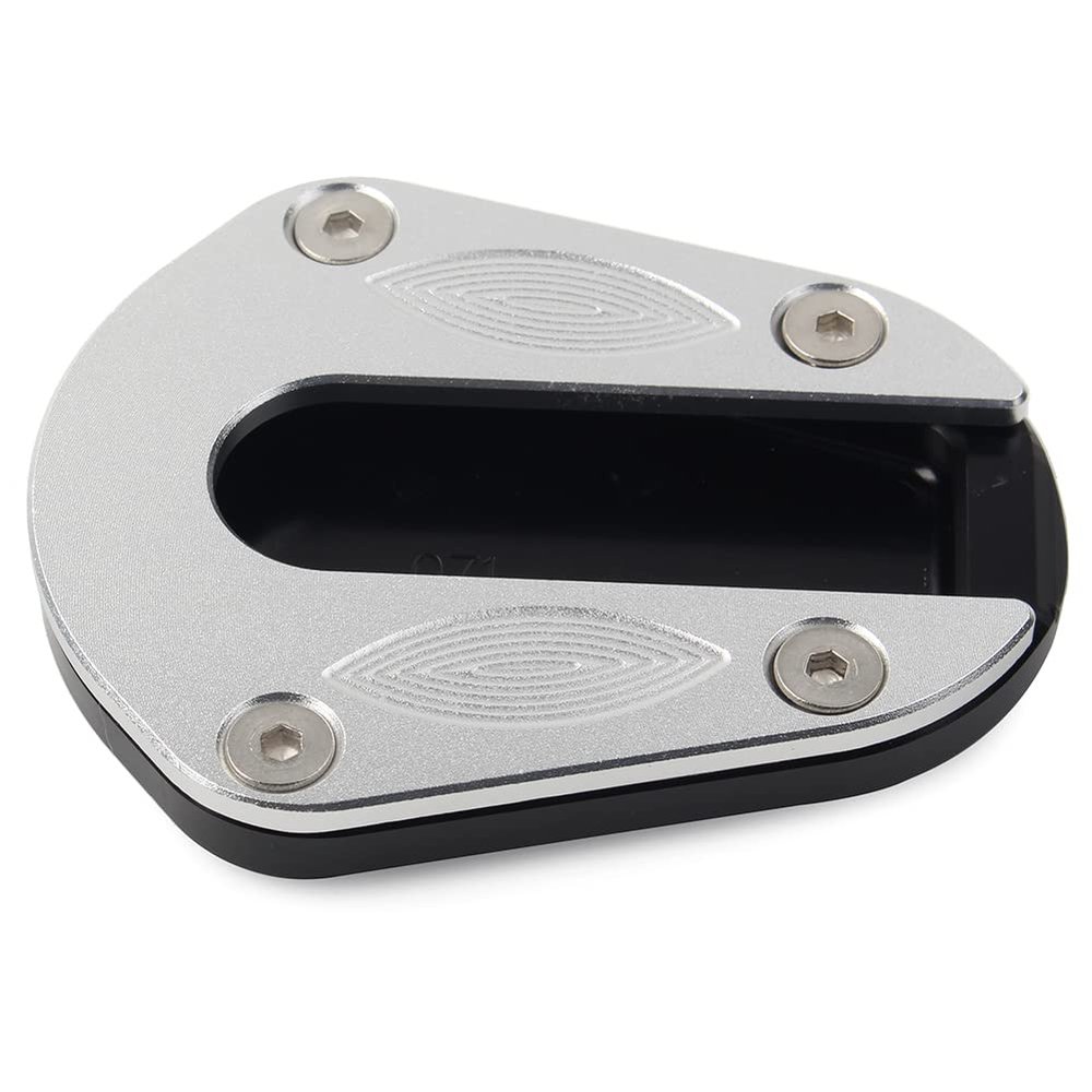 Lirun Motorbike Support Foot Side Stand Enlarger Plate Kickstand Pad for Benelli TRK 502 Black