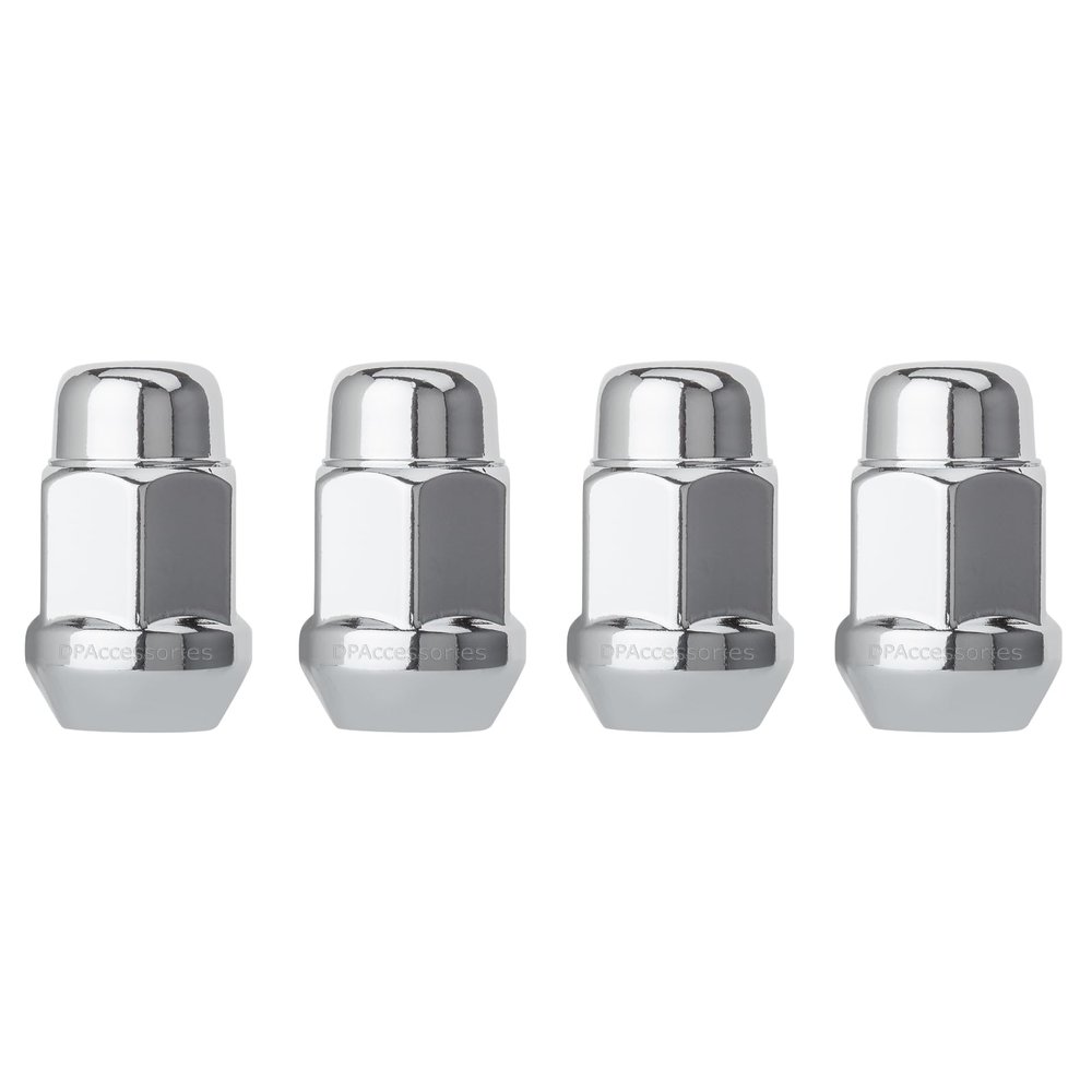 DPAccessories Chrome 1/2-20 Lug Nuts | Closed End Bulge Acorn | 36mm (1.4") Tall | 19mm (3/4") Hex | Pack of 4 | D3112-HT-2305/4