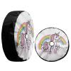 Foruidea Cartoon Unicorn Spare Tire Cover with Backup Camera Hole Wheel Tire Cover Fit Trailer, RV, SUV and Many Vehicle 12inch view 3