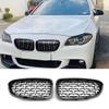 Silver Diamonds Style Upper Racing Grilles For BMW 5-Series F10 F11 F18 2010-2017 528i 535i Front Bumper Grid Grills view 1