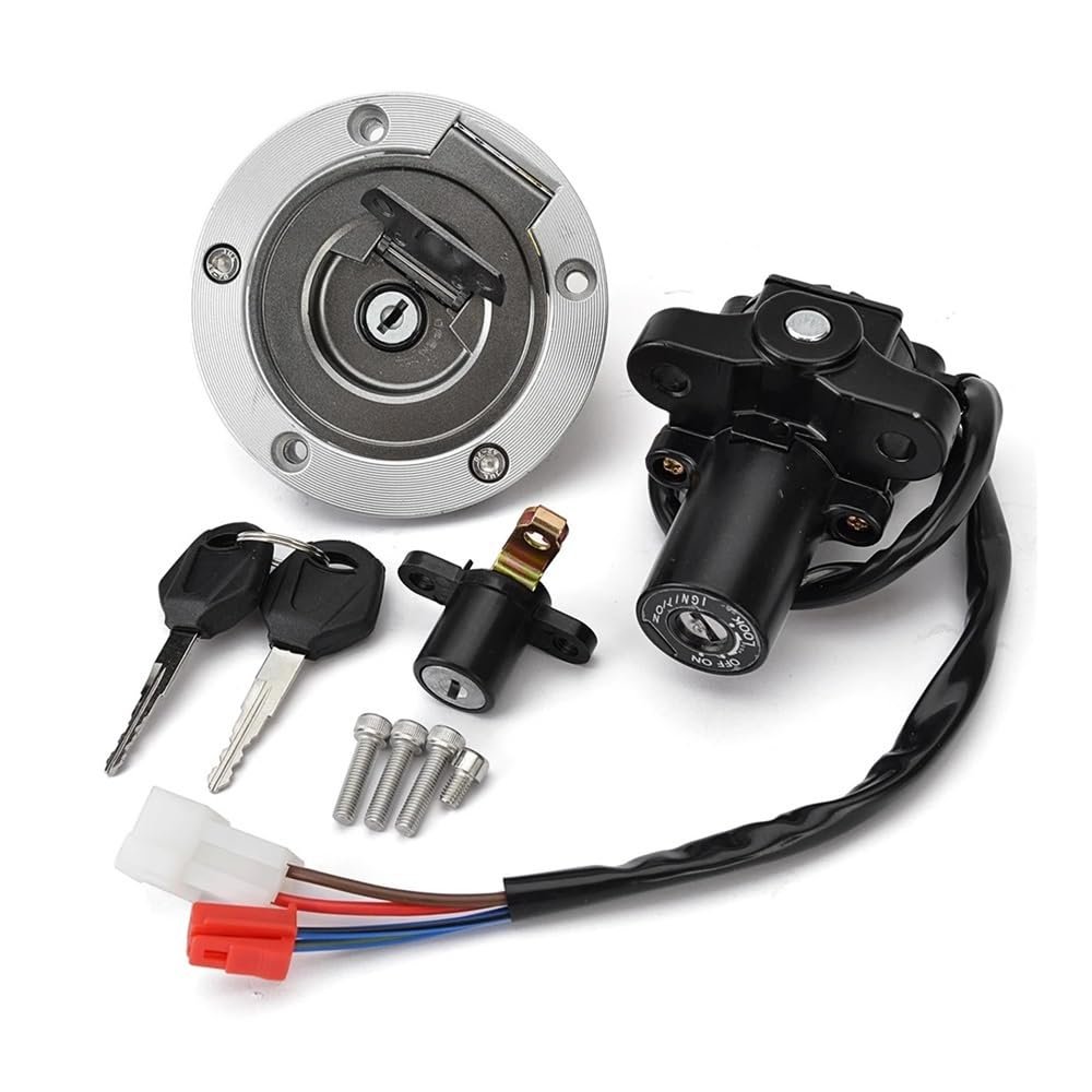 Gas Cap Ignition Switch Seat Lock with Key Kit Replacement Parts Compatible For XT660 XT660Z Tenere MT03 FZ09 MT09 FZ6 XJ6 FZ6R YZF R6 R1 FJR1300